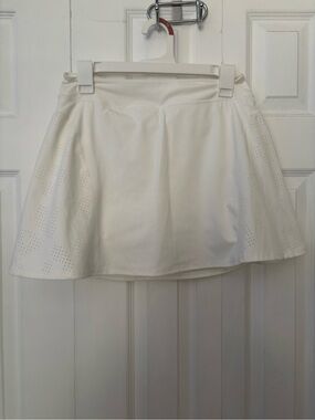 Sincerely Jules White Mini Skirt with Perforated Sides